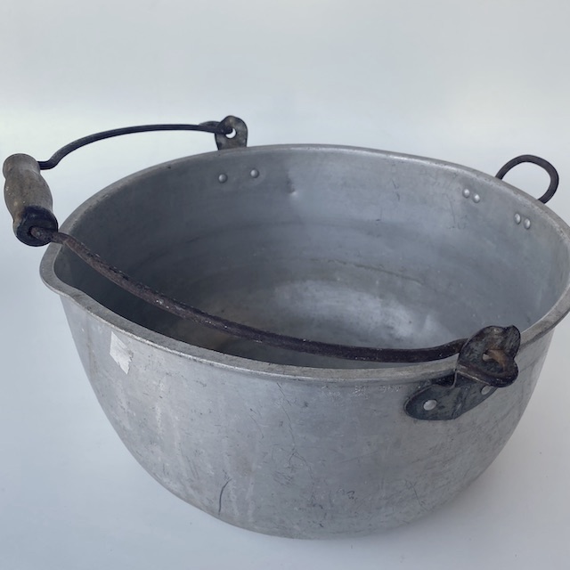 POTS n PANS, Aluminium Stock Pot w Wooden Handle - Large